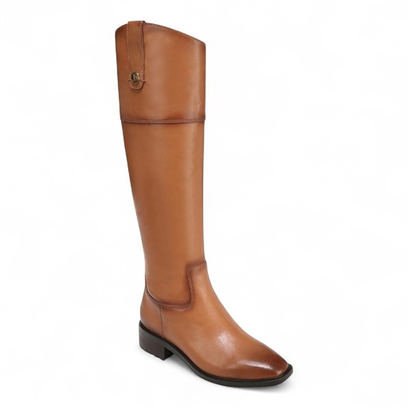 Sam Edelman Drina Leather Knee High Riding Boots in Whiskey NWT - Picture 1 of 7